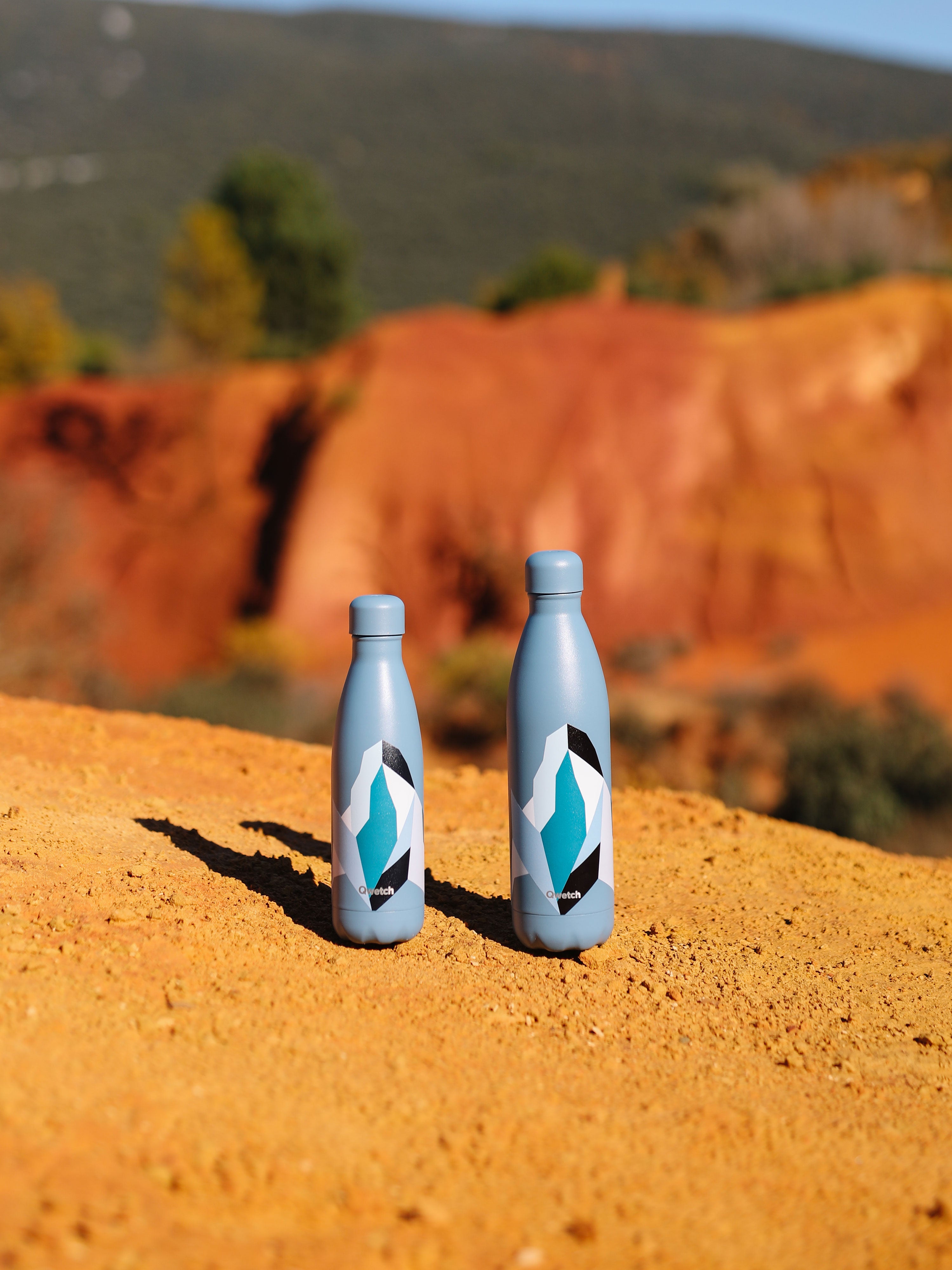 Qwetch Originals Altitude Bleu Denim termoláhev 500 ml nerez