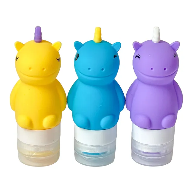 Yumbox Unicorn dávkovací lahvičky silikon 3 ks těsné
