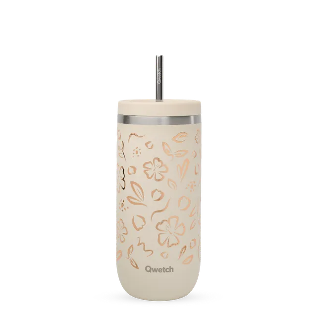 Qwetch Cold Cup Moani termohrnek Matt Sable 600 ml s brčkem