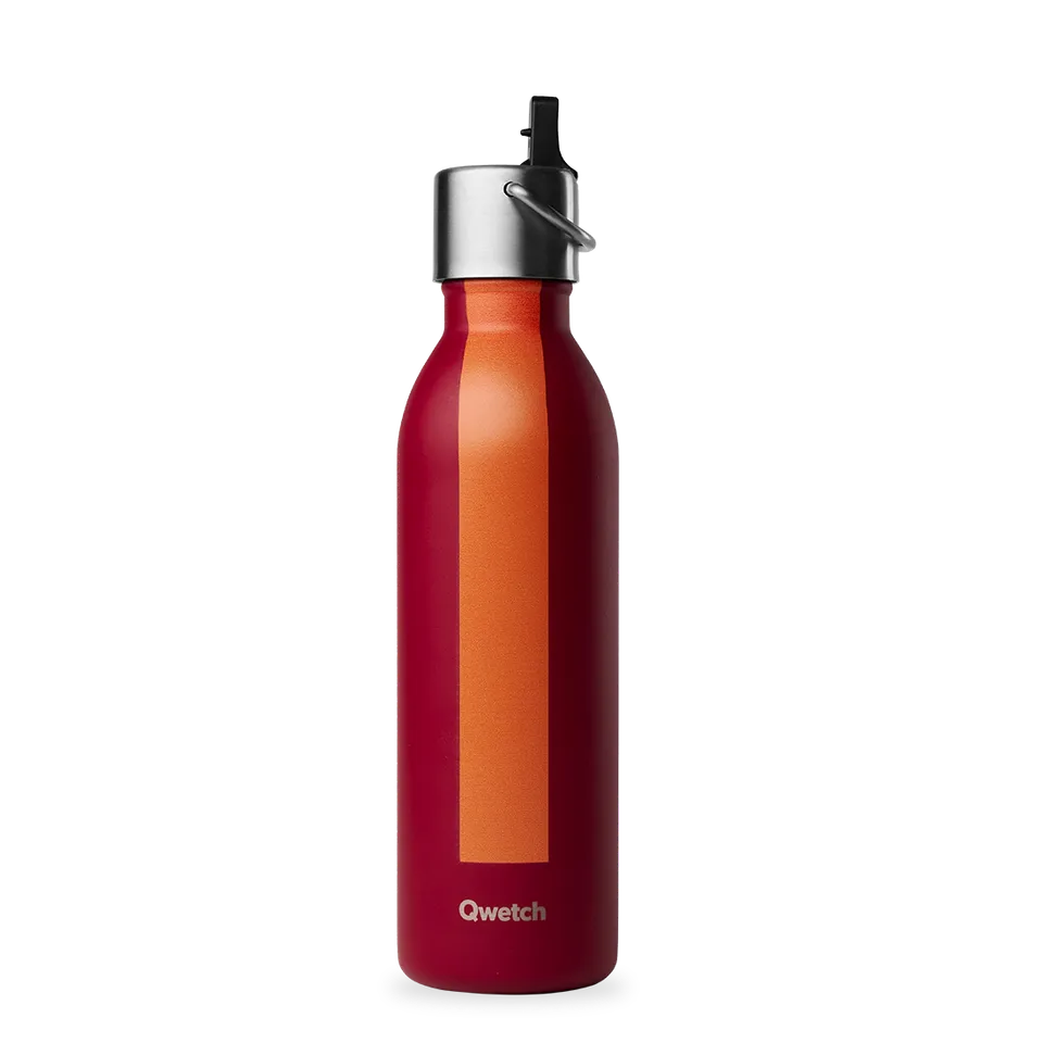 Qwetch Sport Grenat termo láhev 600 ml sportovní nerez