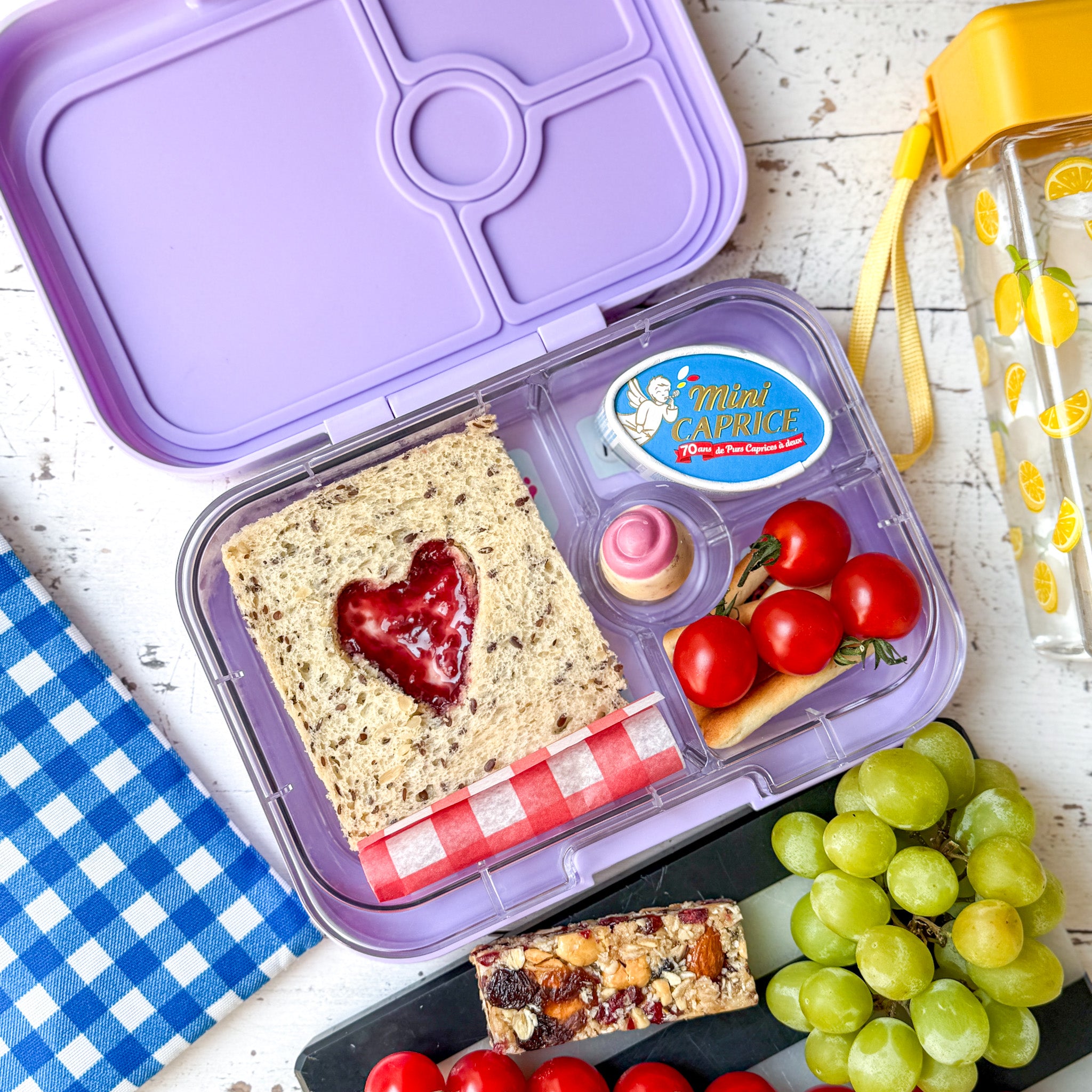 Yumbox Panino box na svačinu Ami Purple se 4 přihrádkami