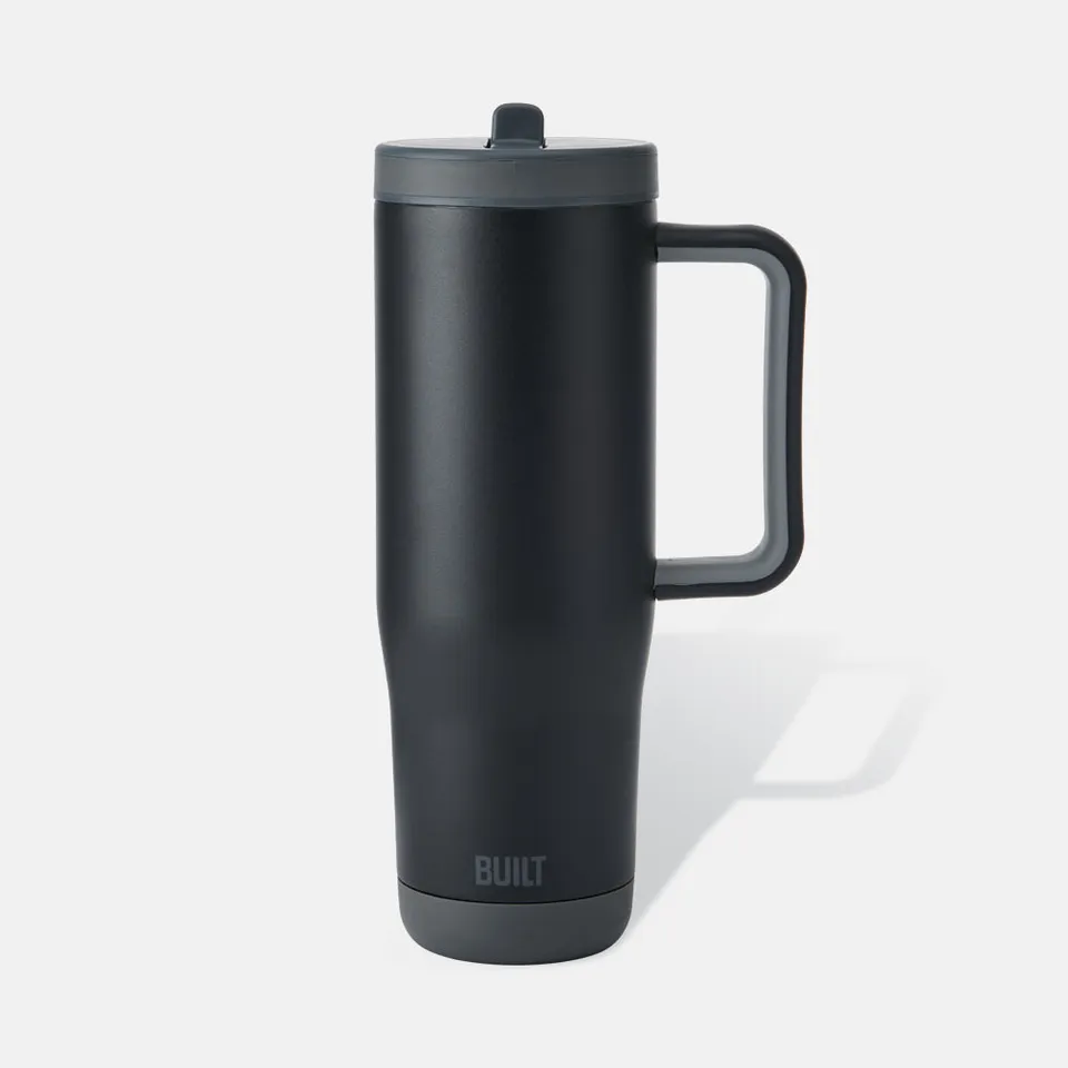 BUILT Cascade 40oz Flip Straw termohrnek Black 1,18 l s brčkem