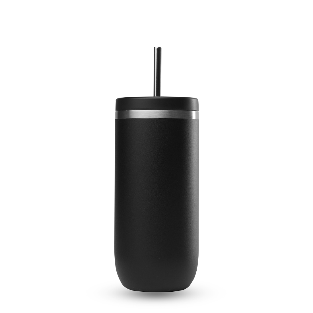 Qwetch Cold Cup Matt Noir termohrnek 470 ml s brčkem
